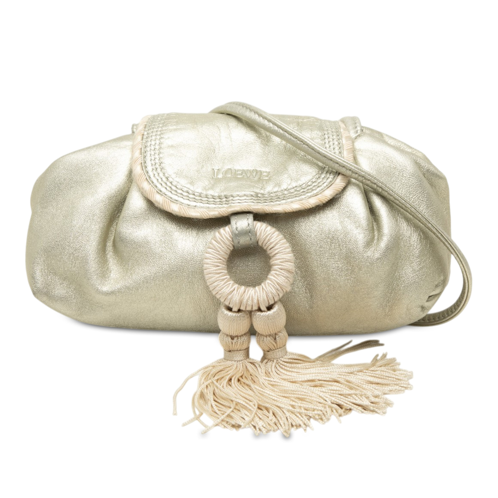 Pre-Loved LOEWE Mini Metallic Nappa Tassel Crossbody